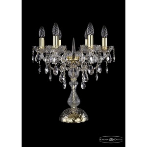 Изображение товара Настольная хрустальная лампа с подвесками Bohemia 1415 1415L/6/141-47/G подсвечник