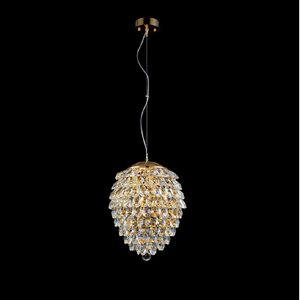 Изображение товара Подвесная хрустальная люстра Crystal Lux CHARME SP4 GOLD/TRANSPARENT классика золото прозрачный