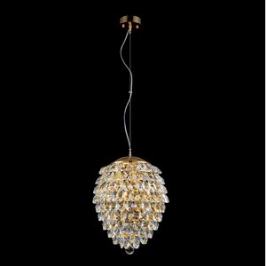 Изображение товара Подвесная люстра хрустальная Crystal Lux CHARME SP6 GOLD/TRANSPARENT в классическом стиле