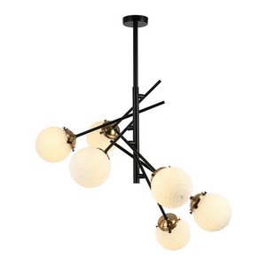 Изображение товара Потолочная люстра Stilfort Sinus 2140/01/06P на штанге модерн белый черный дизайн