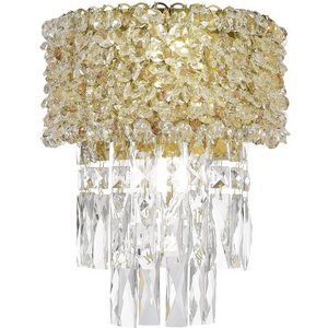 Изображение товара Бра ST Luce Seline SL1637.301.02 Латунь/Прозрачный, Янтарный E14 2*60W с подвесками