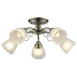 Изображение товара Потолочная люстра Velante 708-507-05 стиль модерн бронза стекло E27 5 ламп