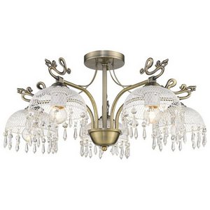 Изображение товара Потолочная люстра Velante 733-507-05 стиль модерн бронза белый плафон