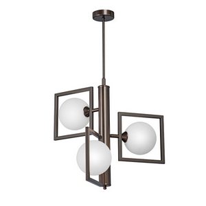 Изображение товара Подвесная люстра Vitaluce V4859-7/3PL стиль арт-деко с 3 стеклянными шарами