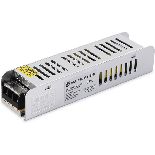 Блок питания с EMC для светодиодной ленты 24V Ambrella LED Driver 24V GS8681 60W 2,5A IP20 220V, illumination GS8681
Блок питания с EMC для светодиодной ленты 24V Ambrella LED Driver 24V GS8681 60W 2,5A IP20 220V, illumination GS8681