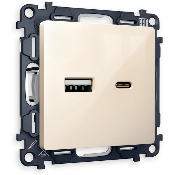 Комплект механизма Ambrella Volt розетки ALFA MA311010 Бежевый глянец 2USB A+C 20W быстрая зарядка QUANT, Quant MA311010
Комплект механизма Ambrella Volt розетки ALFA MA311010 Бежевый глянец 2USB A+C 20W быстрая зарядка QUANT, Quant MA311010