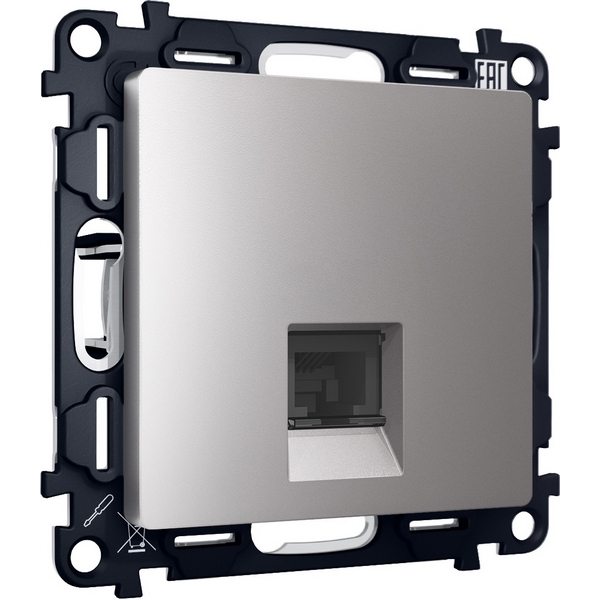 Комплект механизма Ambrella Volt компьютерной розетки ALFA MA512010 Сталь матовый RJ-45(8P8C) CAT6 с защитной шторкой QUANT, Серый, Quant MA512010
Комплект механизма Ambrella Volt компьютерной розетки ALFA MA512010 Сталь матовый RJ-45(8P8C) CAT6 с защитной шторкой QUANT, Серый, Quant MA512010