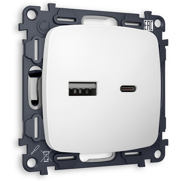 Комплект механизма Ambrella Volt розетки OMEGA MO131010 Белый матовый 2USB A+C 20W быстрая зарядка QUANT, Quant MO131010
Комплект механизма Ambrella Volt розетки OMEGA MO131010 Белый матовый 2USB A+C 20W быстрая зарядка QUANT, Quant MO131010