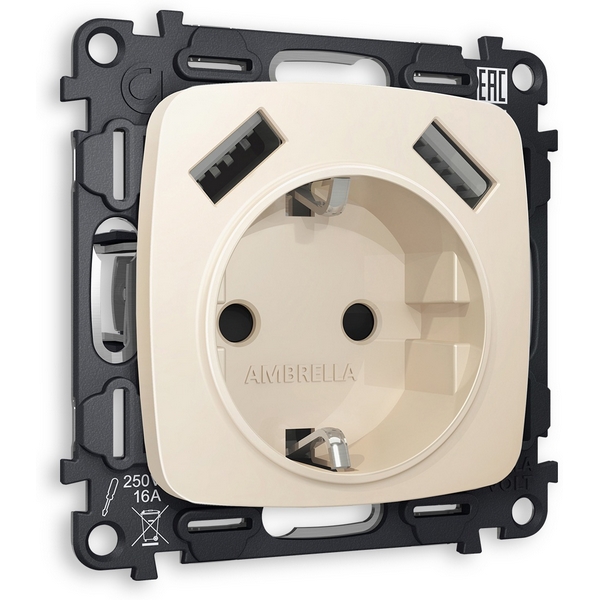 Комплект механизма Ambrella Volt электрической розетки OMEGA MO329010 Бежевый матовый 2USB A+A 18W быстрая зарядка с заземлением со шторками 2P+E 16A-250V QUANT, Quant MO329010
Комплект механизма Ambrella Volt электрической розетки OMEGA MO329010 Бежевый матовый 2USB A+A 18W быстрая зарядка с заземлением со шторками 2P+E 16A-250V QUANT, Quant MO329010