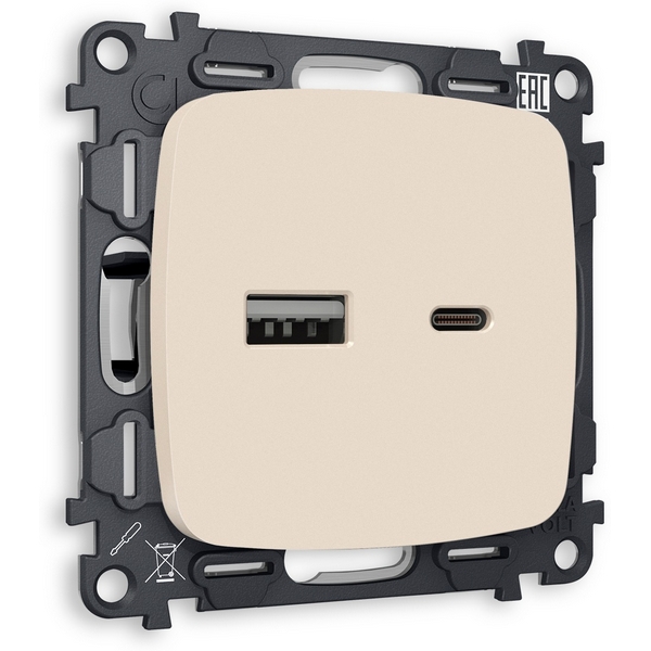 Комплект механизма встраиваемый Ambrella Volt розетки OMEGA MO331010 Бежевый матовый 2USB A+C 20W быстрая зарядка QUANT, Quant MO331010
Комплект механизма встраиваемый Ambrella Volt розетки OMEGA MO331010 Бежевый матовый 2USB A+C 20W быстрая зарядка QUANT, Quant MO331010