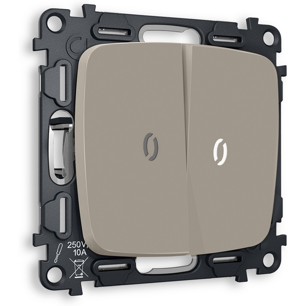 Комплект механизма встраиваемый Ambrella Volt 2-клавишного проходного выключателя с подсветкой 5600K OMEGA MO364035 Серо-бежевый матовый QUANT, Серый, Quant MO364035
Комплект механизма встраиваемый Ambrella Volt 2-клавишного проходного выключателя с подсветкой 5600K OMEGA MO364035 Серо-бежевый матовый QUANT, Серый, Quant MO364035