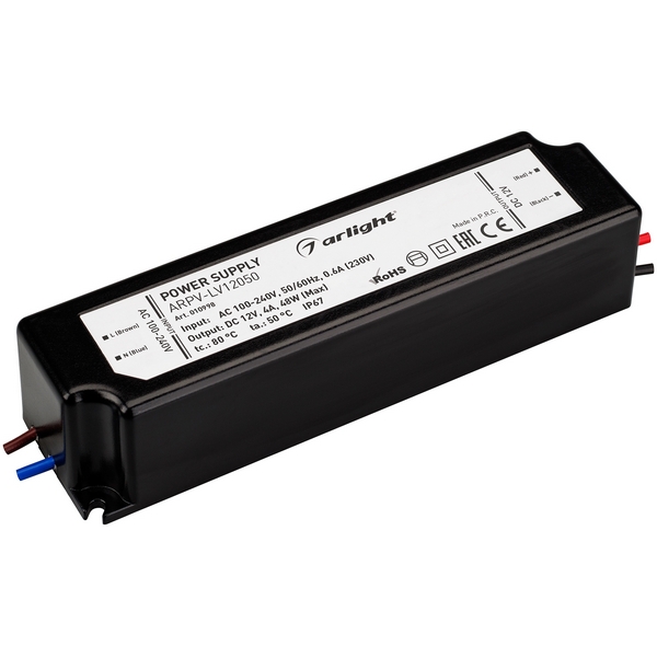 Блок питания ARPV-LV12050 (12V, 4.0A, 48W) (Arlight, IP67 Пластик, 2 года) 010998, Черный, ARPV-LV 010998
Блок питания ARPV-LV12050 (12V, 4.0A, 48W) (Arlight, IP67 Пластик, 2 года) 010998, Черный, ARPV-LV 010998