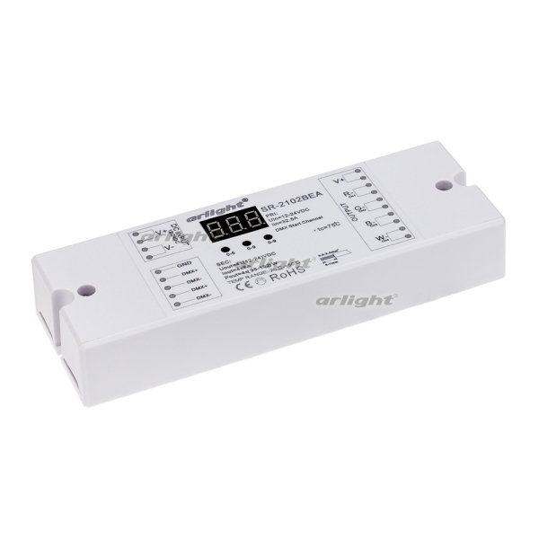 Декодер DMX SR-2102BEA (12-24V, 384-768W, 4CH) (IP20 Пластик) 014674 (Arlight), Белый, 14674
Декодер DMX SR-2102BEA (12-24V, 384-768W, 4CH) (IP20 Пластик) 014674 (Arlight), Белый, 14674