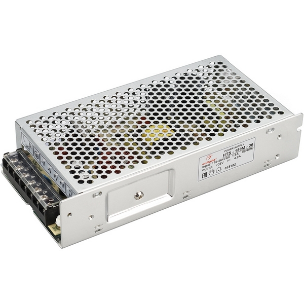 Блок питания HTS-150M-36 (36V, 4.2A, 150W) (IP20 Сетка) 015102 (Arlight), Серый, HTS 15102
Блок питания HTS-150M-36 (36V, 4.2A, 150W) (IP20 Сетка) 015102 (Arlight), Серый, HTS 15102