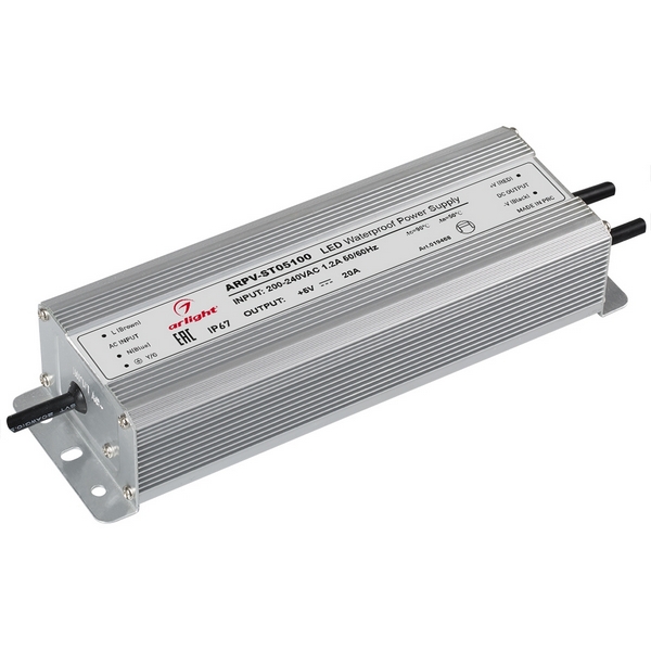 Блок питания ARPV-ST05100 (5V, 20.0A, 100W) IP67 019468 (Arlight), Серый, ARPV 19468
Блок питания ARPV-ST05100 (5V, 20.0A, 100W) IP67 019468 (Arlight), Серый, ARPV 19468