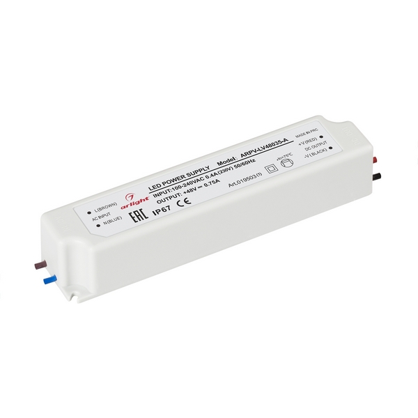 Блок питания ARPV-LV48035-A (48V, 0.8A, 36W) (Arlight, IP67 Пластик, 3 года) 019503(1), ARPV-LV 019503(1)
Блок питания ARPV-LV48035-A (48V, 0.8A, 36W) (Arlight, IP67 Пластик, 3 года) 019503(1), ARPV-LV 019503(1)