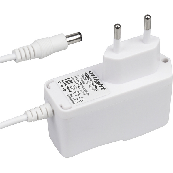 Блок питания ARDV-18-12AW (12V, 1,5A, 18W) (Адаптер) 019968 (Arlight), Белый, ARDV 019968
Блок питания ARDV-18-12AW (12V, 1,5A, 18W) (Адаптер) 019968 (Arlight), Белый, ARDV 019968