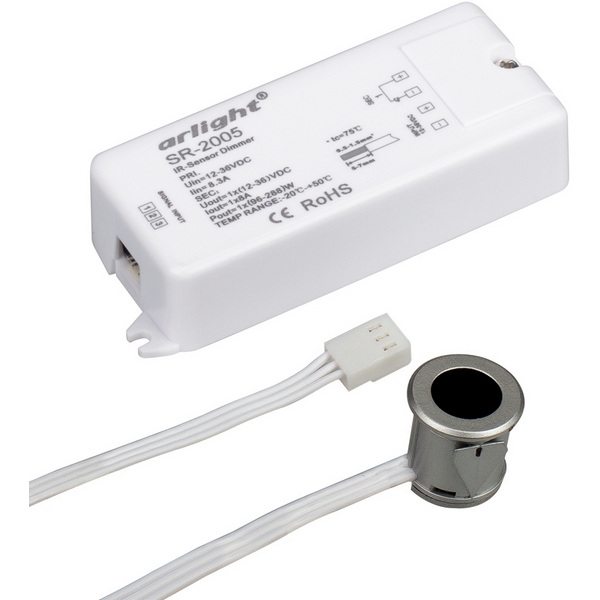 Диммер SR-2005 Silver-R (12-36V, 96-288W, IR-Sensor) (Arlight) 020211, Белый, 020211
Диммер SR-2005 Silver-R (12-36V, 96-288W, IR-Sensor) (Arlight) 020211, Белый, 020211