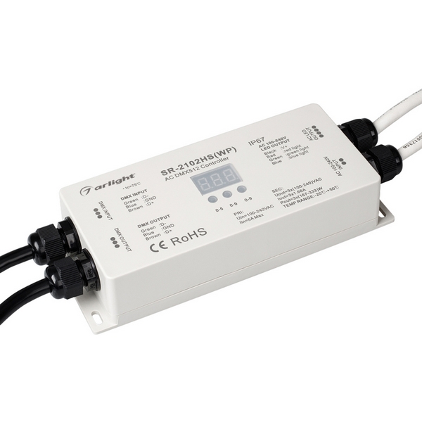 Декодер DMX SR-2102HSWP (230V, 3x1.66A) (IP67 Пластик) 021051 (Arlight), Белый, 21051
Декодер DMX SR-2102HSWP (230V, 3x1.66A) (IP67 Пластик) 021051 (Arlight), Белый, 21051