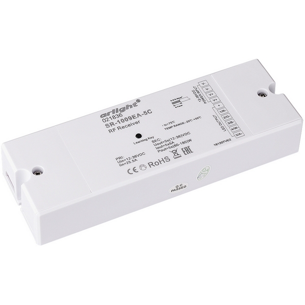 Контроллер SR-1009EA-5CH (12-36V, 300-900W) (Arlight, IP20 Пластик, 3 года) 021836, Белый, 021836
Контроллер SR-1009EA-5CH (12-36V, 300-900W) (Arlight, IP20 Пластик, 3 года) 021836, Белый, 021836