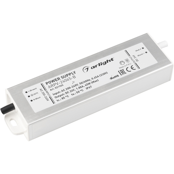 Блок питания ARPV-24045-B (24V, 1.9A, 45W) (Arlight, IP67 Металл, 3 года) 021965, Серый, ARPV 021965
Блок питания ARPV-24045-B (24V, 1.9A, 45W) (Arlight, IP67 Металл, 3 года) 021965, Серый, ARPV 021965
