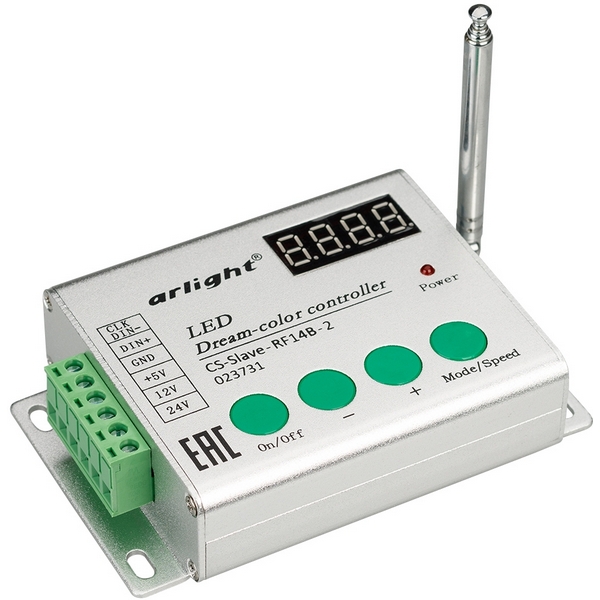 Контроллер CS-Slave-RF14B-2 (5-24V, ПДУ 14кн) (IP20 Металл) 023731 Arlight, Серый, 23731
Контроллер CS-Slave-RF14B-2 (5-24V, ПДУ 14кн) (IP20 Металл) 023731 Arlight, Серый, 23731