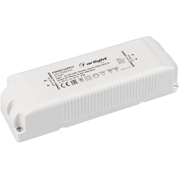 Блок питания ARJ-KE86700 (60W, 700mA, PFC) (Arlight, IP20 Пластик, 5 лет) 024897, Белый, ARJ 024897
Блок питания ARJ-KE86700 (60W, 700mA, PFC) (Arlight, IP20 Пластик, 5 лет) 024897, Белый, ARJ 024897