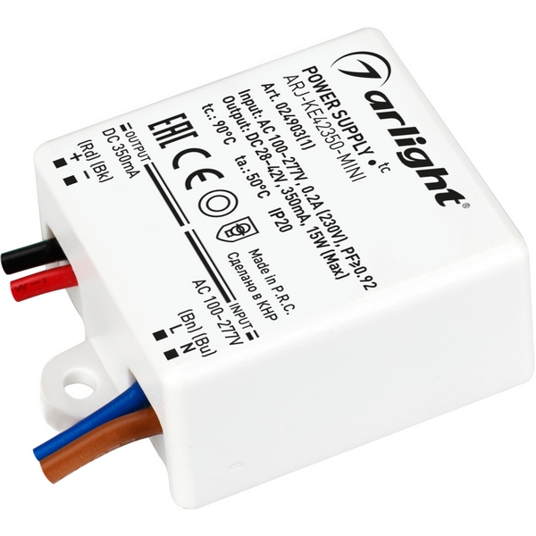 Блок питания ARJ-KE42350-MINI (15W, 350mA, PFC) (Arlight, IP20 Пластик, 5 лет) 024903(1), ARJ 024903(1)
Блок питания ARJ-KE42350-MINI (15W, 350mA, PFC) (Arlight, IP20 Пластик, 5 лет) 024903(1), ARJ 024903(1)