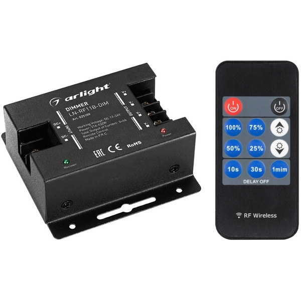 Диммер LN-RF11B-DIM (12-24V, 3x6A, ПДУ Карта 11 кн) (Arlight, IP20 Металл, 1 год) 025109, Черный, 025109
Диммер LN-RF11B-DIM (12-24V, 3x6A, ПДУ Карта 11 кн) (Arlight, IP20 Металл, 1 год) 025109, Черный, 025109