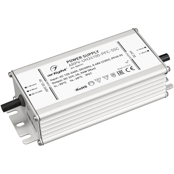 Блок питания ARPV-UH24100-PFC-55C (24V, 4.2A, 100W) (Arlight, IP67 Металл, 5 лет) 025171, Серый, ARPV-UH 025171
Блок питания ARPV-UH24100-PFC-55C (24V, 4.2A, 100W) (Arlight, IP67 Металл, 5 лет) 025171, Серый, ARPV-UH 025171