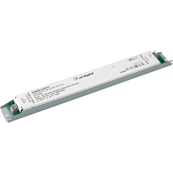 Блок питания ARV-SP24150-LONG-PFC-A (24V, 6.25A, 150W) (Arlight, IP20 Металл, 5 лет) 025480, Серый, ARV-SP 025480
Блок питания ARV-SP24150-LONG-PFC-A (24V, 6.25A, 150W) (Arlight, IP20 Металл, 5 лет) 025480, Серый, ARV-SP 025480