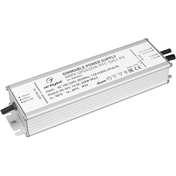 Блок питания ARPV-UH24320A-PFC-DALI-PH (24V, 13.3A, 320W) (Arlight, IP67 Металл, 7 лет) 025654(1), ARPV-UH 025654(1)
Блок питания ARPV-UH24320A-PFC-DALI-PH (24V, 13.3A, 320W) (Arlight, IP67 Металл, 7 лет) 025654(1), ARPV-UH 025654(1)