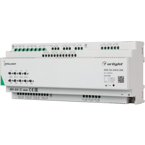 INTELLIGENT Релейный модуль KNX-724-SW10-DIN (BUS, 24х10A) (Arlight) 025664, 025664
INTELLIGENT Релейный модуль KNX-724-SW10-DIN (BUS, 24х10A) (Arlight) 025664, 025664