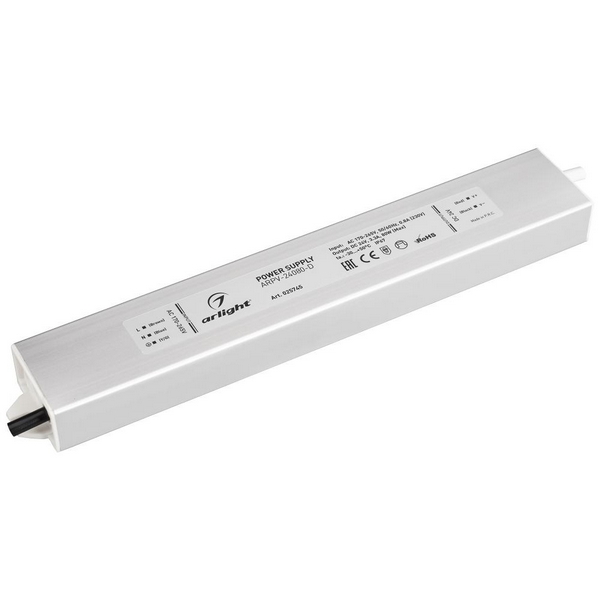 Блок питания ARPV-24080-D (24V, 3.3A, 80W) IP67 Arlight ARPV 025745, Серый, ARPV 25745
Блок питания ARPV-24080-D (24V, 3.3A, 80W) IP67 Arlight ARPV 025745, Серый, ARPV 25745