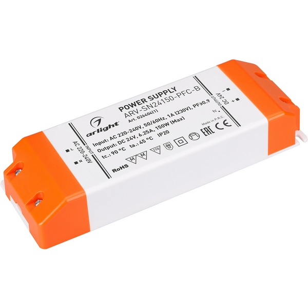 Блок питания ARV-SN24150-PFC-B (24V, 6.25A, 150W) (Arlight, IP20 Пластик, 3 года) 026404(1), ARV-SN 026404(1)
Блок питания ARV-SN24150-PFC-B (24V, 6.25A, 150W) (Arlight, IP20 Пластик, 3 года) 026404(1), ARV-SN 026404(1)