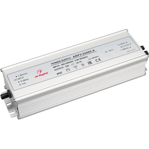 Блок питания ARPV-24400-A (24V, 16.7A, 400W) (Arlight, IP67 Металл, 3 года) 026456(1), ARPV 026456(1)
Блок питания ARPV-24400-A (24V, 16.7A, 400W) (Arlight, IP67 Металл, 3 года) 026456(1), ARPV 026456(1)