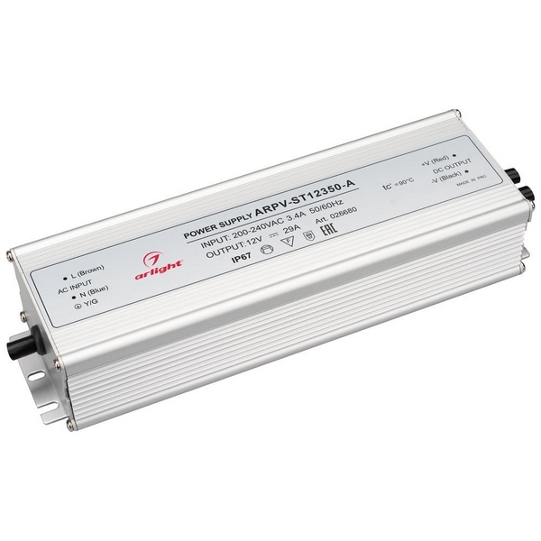 Блок питания ARPV-ST12350-A (12V, 29.0A, 350W) IP67 Arlight ARPV 026680, Серый, ARPV 26680
Блок питания ARPV-ST12350-A (12V, 29.0A, 350W) IP67 Arlight ARPV 026680, Серый, ARPV 26680
