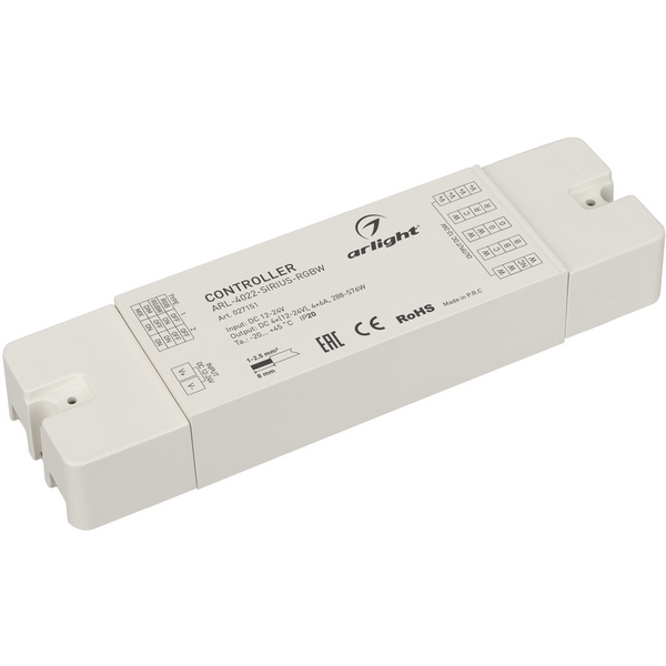 Контроллер ARL-4022-SIRIUS-RGBW (12-24V, 4x6A, 2.4G) (Arlight, IP20 Пластик, 3 года) 027151, Белый, 027151
Контроллер ARL-4022-SIRIUS-RGBW (12-24V, 4x6A, 2.4G) (Arlight, IP20 Пластик, 3 года) 027151, Белый, 027151