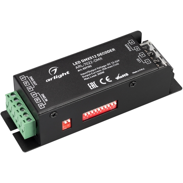 Декодер ARL-7022-DMX (12-24V, 1x25A, DMX512) (Arlight, IP20 Металл, 3 года) 027152, Черный, 027152
Декодер ARL-7022-DMX (12-24V, 1x25A, DMX512) (Arlight, IP20 Металл, 3 года) 027152, Черный, 027152