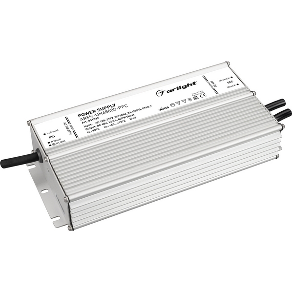 Блок питания ARPV-UH48600-PFC (48V, 12.5A, 600W) (Arlight, IP67 Металл) 031032, ARPV-UH 031032
Блок питания ARPV-UH48600-PFC (48V, 12.5A, 600W) (Arlight, IP67 Металл) 031032, ARPV-UH 031032