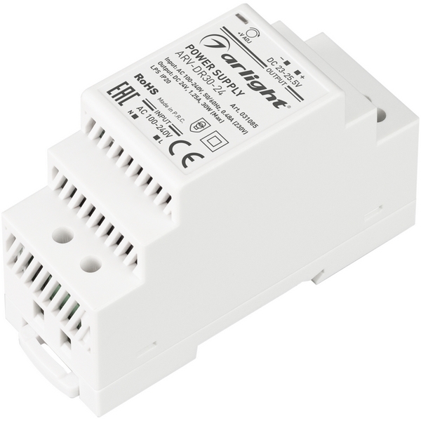 Блок питания ARV-DR30-24 (24V, 1.25A, 30W) (Arlight, IP20 DIN-рейка) 031085, Белый, ARV 031085
Блок питания ARV-DR30-24 (24V, 1.25A, 30W) (Arlight, IP20 DIN-рейка) 031085, Белый, ARV 031085