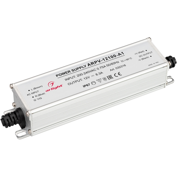Блок питания ARPV-12100-A1 (12V, 8.3A, 100W) (Arlight, IP67 Металл, 3 года) 032316, Серый, ARPV 032316
Блок питания ARPV-12100-A1 (12V, 8.3A, 100W) (Arlight, IP67 Металл, 3 года) 032316, Серый, ARPV 032316