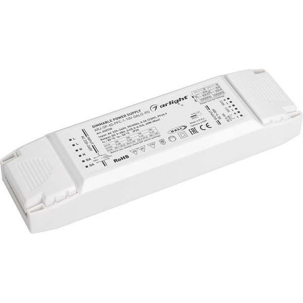 Блок питания ARJ-SP-60-PFC-1-10V-DALI2-PD (60W, 9-58V, 2x0.3-0.9A) (Arlight, IP20 Пластик, 5 лет) 033730, ARJ 033730
Блок питания ARJ-SP-60-PFC-1-10V-DALI2-PD (60W, 9-58V, 2x0.3-0.9A) (Arlight, IP20 Пластик, 5 лет) 033730, ARJ 033730