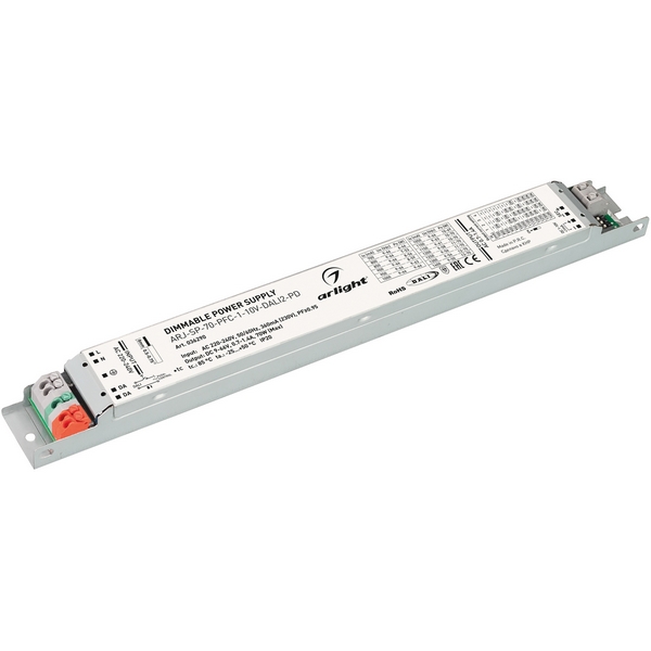 Блок питания ARJ-SP-70-PFC-1-10V-DALI2-PD (70W, 9-66V, 0.7-1.4A) (Arlight, IP20 Металл, 5 лет) 036290, ARJ 036290
Блок питания ARJ-SP-70-PFC-1-10V-DALI2-PD (70W, 9-66V, 0.7-1.4A) (Arlight, IP20 Металл, 5 лет) 036290, ARJ 036290