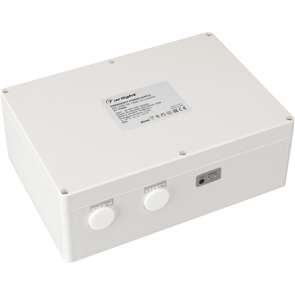 Блок аварийного питания ARJ-EMG-50-120W-1H-LiFePO4 (Arlight, IP65 Пластик, 3 года) 036852, ARJ 036852
Блок аварийного питания ARJ-EMG-50-120W-1H-LiFePO4 (Arlight, IP65 Пластик, 3 года) 036852, ARJ 036852