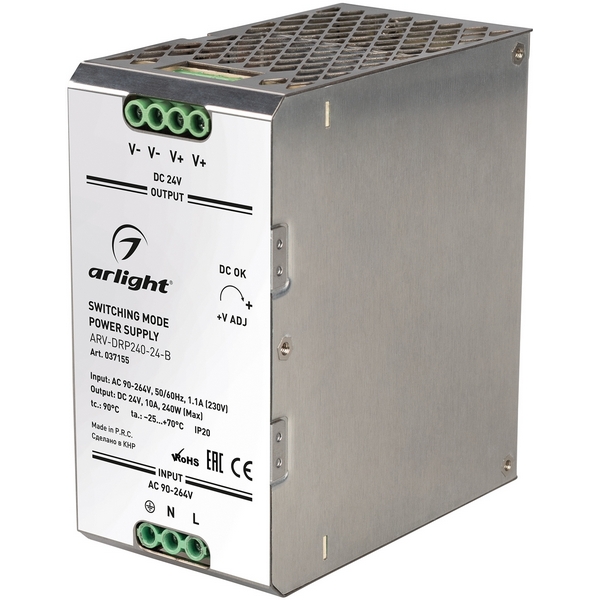 Блок питания ARV-DRP240-24-B (24V, 10A, 240W, PFC) (Arlight, IP20 Металл, 5 лет) 037155, ARV 037155
Блок питания ARV-DRP240-24-B (24V, 10A, 240W, PFC) (Arlight, IP20 Металл, 5 лет) 037155, ARV 037155