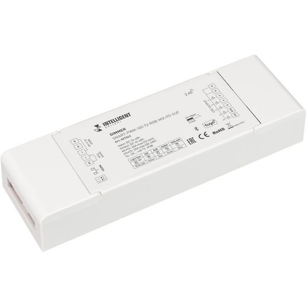 INTELLIGENT Диммер SMART-PWM-105-72-RGB-MIX-PD-SUF (12-48V, 5x6A, TUYA BLE, 2.4G) (IARL, IP20 Пластик, 5 лет) 037343 Arlight, 037343
INTELLIGENT Диммер SMART-PWM-105-72-RGB-MIX-PD-SUF (12-48V, 5x6A, TUYA BLE, 2.4G) (IARL, IP20 Пластик, 5 лет) 037343 Arlight, 037343