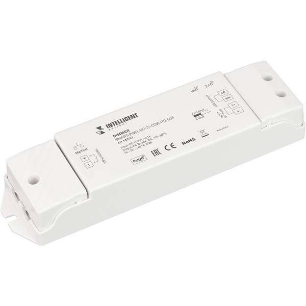 INTELLIGENT Диммер SMART-PWM-102-72-CDW-PD-SUF (12-36V, 2x5A, TUYA Wi-Fi, 2.4G) (IARL, IP20 Пластик, 5 лет) 037422 Arlight, 037422
INTELLIGENT Диммер SMART-PWM-102-72-CDW-PD-SUF (12-36V, 2x5A, TUYA Wi-Fi, 2.4G) (IARL, IP20 Пластик, 5 лет) 037422 Arlight, 037422
