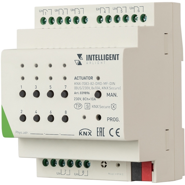 INTELLIGENT ARLIGHT Актуатор KNX-7083-82-DRO-MF-DIN (BUS/230V, 8x10А, KNX Secure) (IARL, IP20 Пластик, 2 года) 039896 Arlight, 039896
INTELLIGENT ARLIGHT Актуатор KNX-7083-82-DRO-MF-DIN (BUS/230V, 8x10А, KNX Secure) (IARL, IP20 Пластик, 2 года) 039896 Arlight, 039896