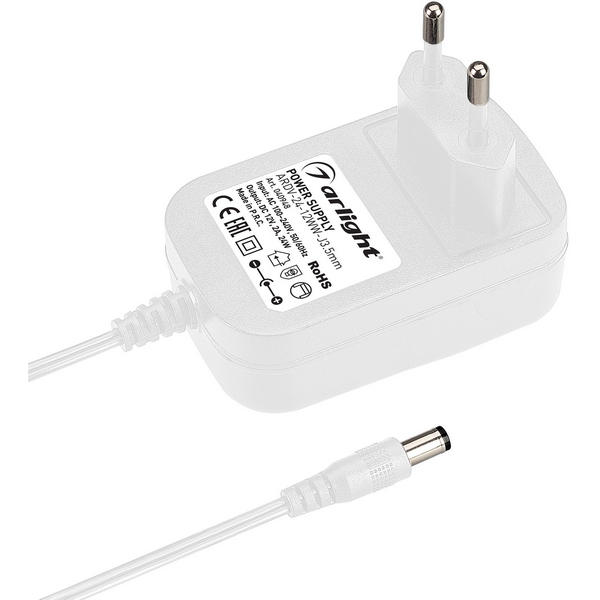 Блок питания ARDV-24-12WW-J3.5mm (12V, 2A, 24W) (Arlight, Адаптер) 040948, ARDV 040948
Блок питания ARDV-24-12WW-J3.5mm (12V, 2A, 24W) (Arlight, Адаптер) 040948, ARDV 040948